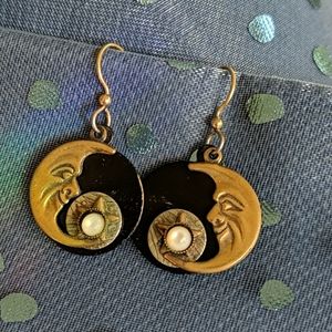 Pierced Dangling Crescent Moon 🌜 Earrings